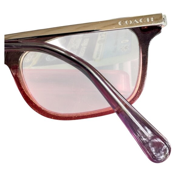 Coach Eyeglasses HC6142 5554 Glittered Transparent Purple Frames Designer - Picture 4 of 6